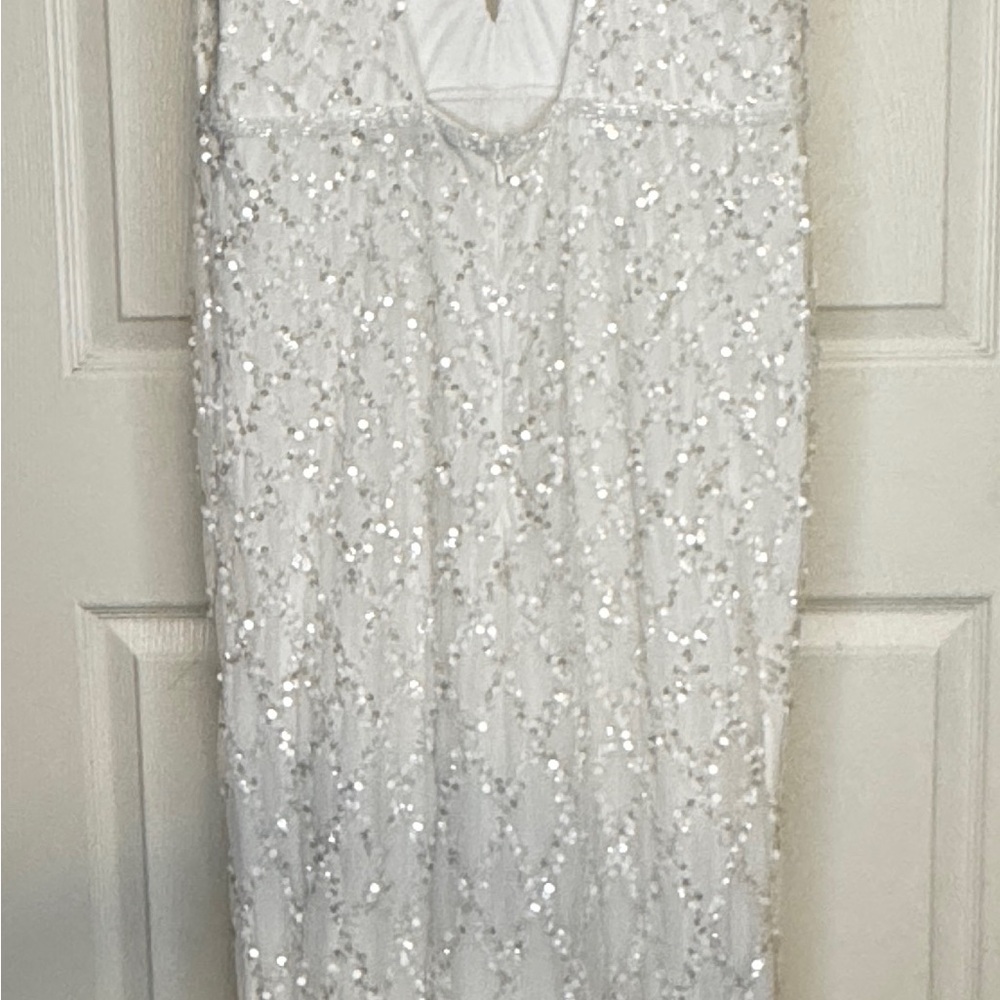 Mac Duggal Ivory Sequin Evening Gown - Picture 5 of 14